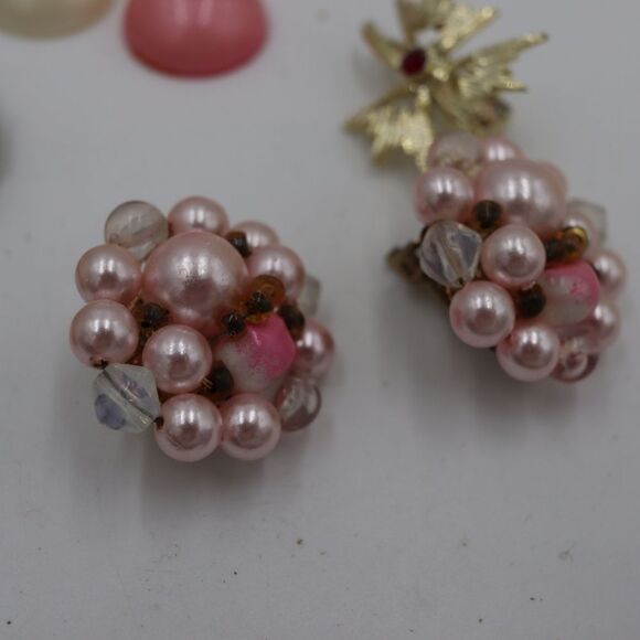 Vintage Mixed Costume Jewelry DIY Repair Lot +Box - Picture 9 of 10